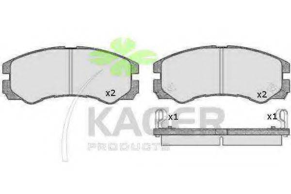 KAGER 350610 Комплект гальмівних колодок, дискове гальмо