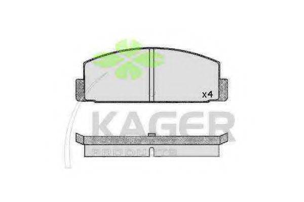 KAGER 350619 Комплект гальмівних колодок, дискове гальмо