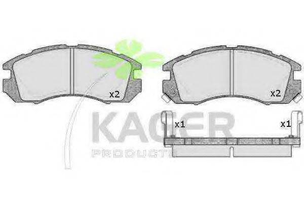 KAGER 350651 Комплект гальмівних колодок, дискове гальмо