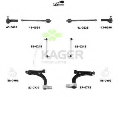 KAGER 800134 Підвіска колеса