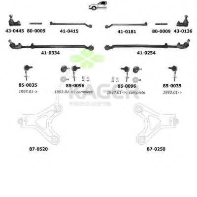 KAGER 800345 Підвіска колеса