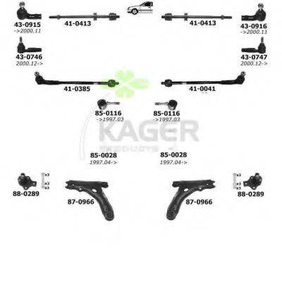 KAGER 800675 Підвіска колеса