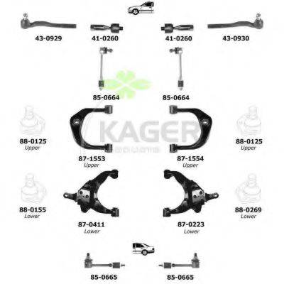 KAGER 800983 Підвіска колеса