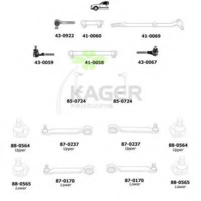 KAGER 801275 Підвіска колеса