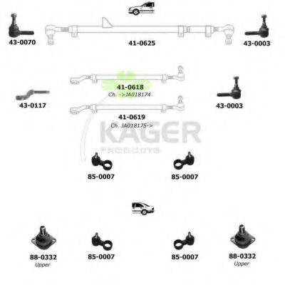 KAGER 801327 Підвіска колеса