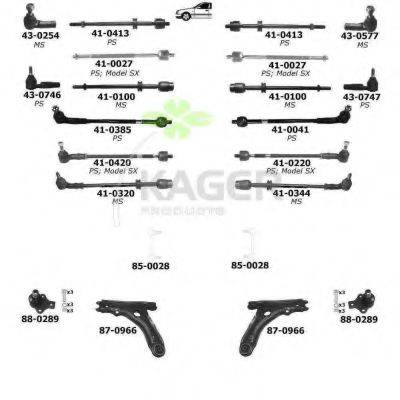 KAGER 801339 Підвіска колеса