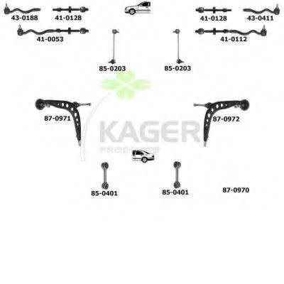 KAGER 801343 Підвіска колеса