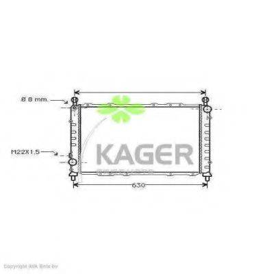 KAGER 310057 Радіатор, охолодження двигуна