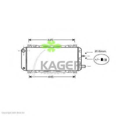 KAGER 310315 Радіатор, охолодження двигуна