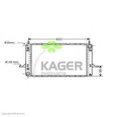 KAGER 310340 Радіатор, охолодження двигуна