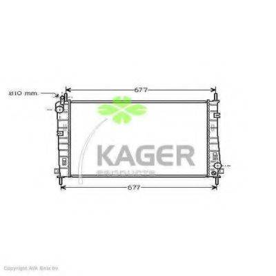 KAGER 310365 Радіатор, охолодження двигуна