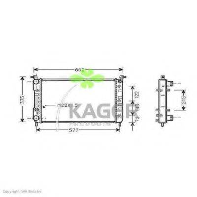 KAGER 310431 Радіатор, охолодження двигуна