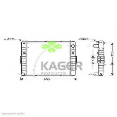 KAGER 310530 Радіатор, охолодження двигуна