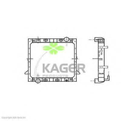 KAGER 310543 Радіатор, охолодження двигуна