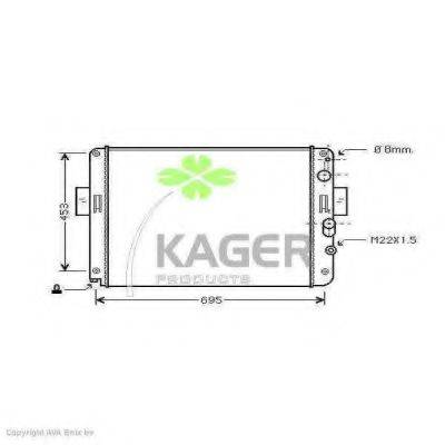 KAGER 310544 Радіатор, охолодження двигуна