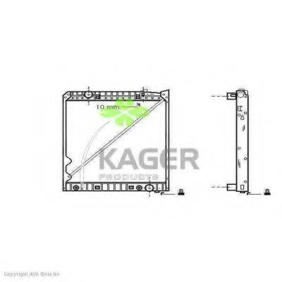 KAGER 310578 Радіатор, охолодження двигуна