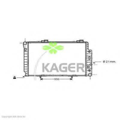 KAGER 310612 Радіатор, охолодження двигуна