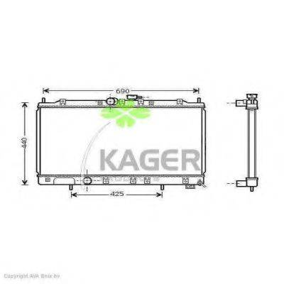 KAGER 310681 Радіатор, охолодження двигуна