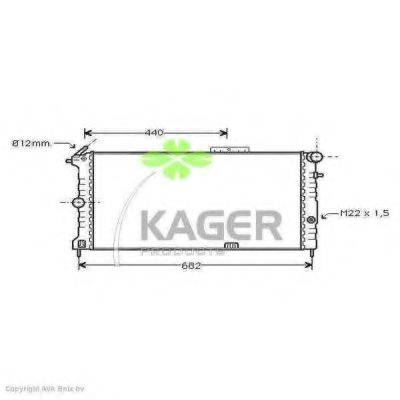 KAGER 310774 Радіатор, охолодження двигуна