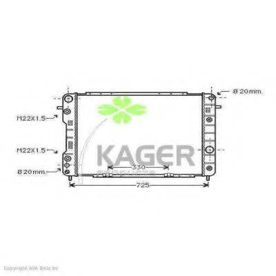 KAGER 310777 Радіатор, охолодження двигуна