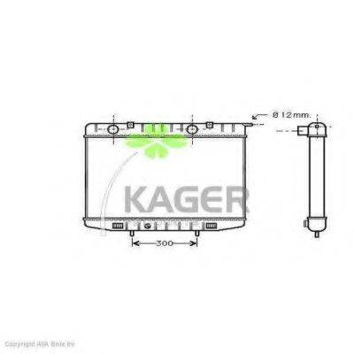 KAGER 310784 Радіатор, охолодження двигуна