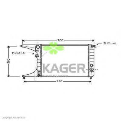 KAGER 310792 Радіатор, охолодження двигуна