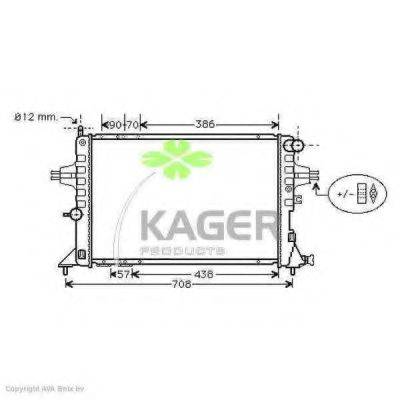 KAGER 310796 Радіатор, охолодження двигуна