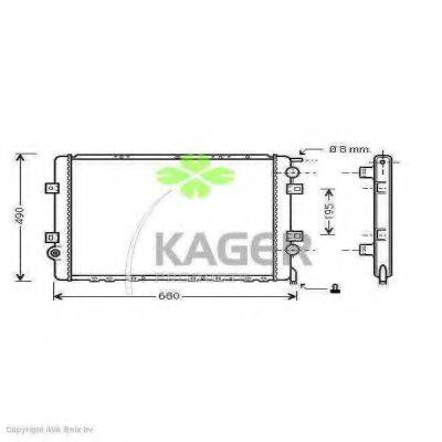 KAGER 310967 Радіатор, охолодження двигуна