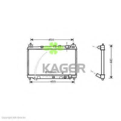 KAGER 311124 Радіатор, охолодження двигуна