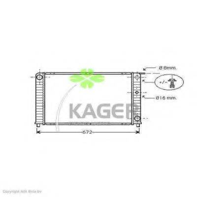 KAGER 311158 Радіатор, охолодження двигуна