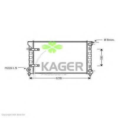 KAGER 311180 Радіатор, охолодження двигуна