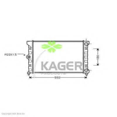 KAGER 311192 Радіатор, охолодження двигуна