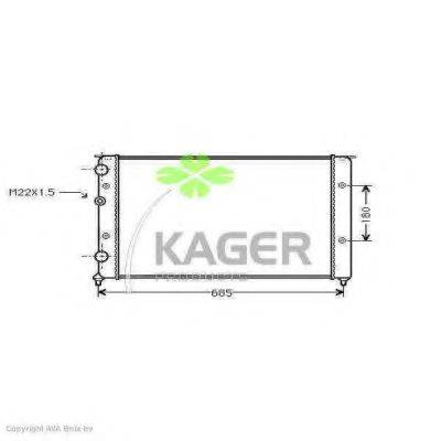 KAGER 311207 Радіатор, охолодження двигуна