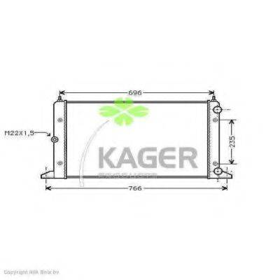 KAGER 311212 Радіатор, охолодження двигуна