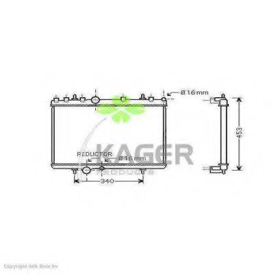 KAGER 311455 Радіатор, охолодження двигуна