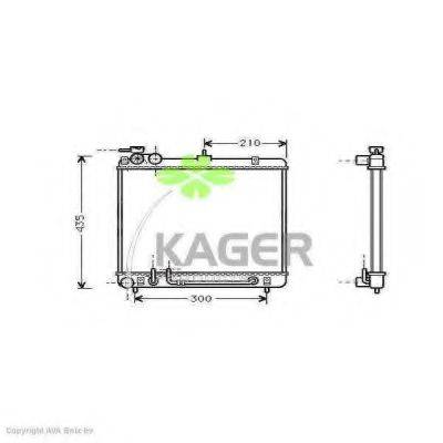 KAGER 311743 Радіатор, охолодження двигуна