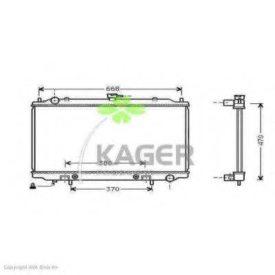 KAGER 311929 Радіатор, охолодження двигуна