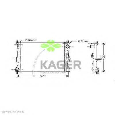 KAGER 312694 Радіатор, охолодження двигуна