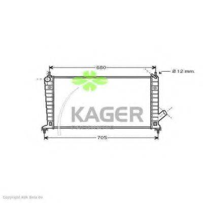 KAGER 313110 Радіатор, охолодження двигуна