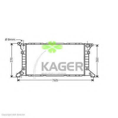 KAGER 313406 Радіатор, охолодження двигуна