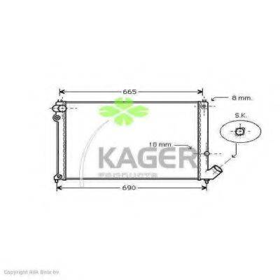 KAGER 313590 Радіатор, охолодження двигуна