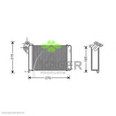 KAGER 320010 Теплообмінник, опалення салону