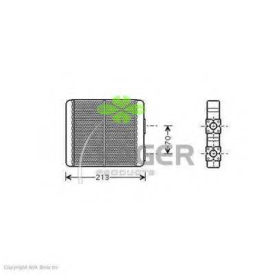 KAGER 320026 Теплообмінник, опалення салону