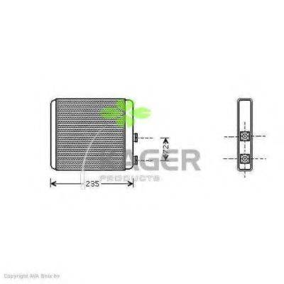 KAGER 320090 Теплообмінник, опалення салону