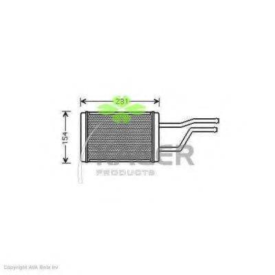 KAGER 320126 Теплообмінник, опалення салону
