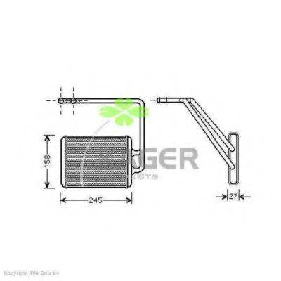 KAGER 320249 Теплообмінник, опалення салону