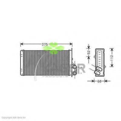 KAGER 320306 Теплообмінник, опалення салону