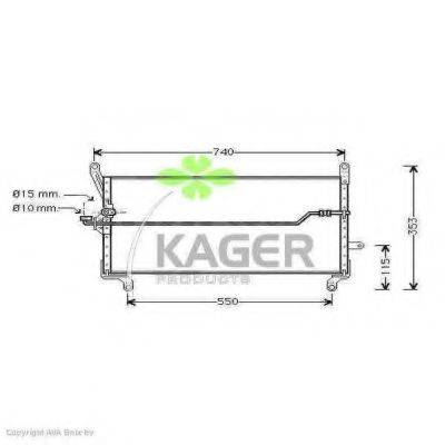 KAGER 945134 Конденсатор, кондиціонер