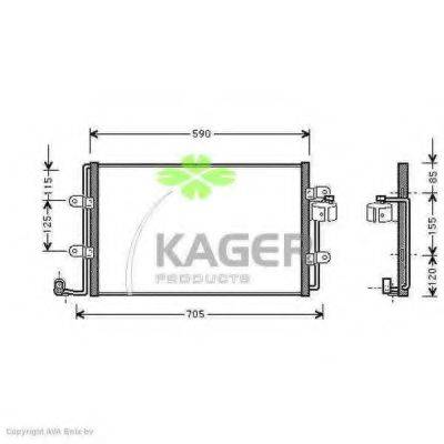 KAGER 945398 Конденсатор, кондиціонер