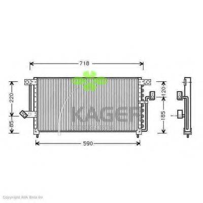 KAGER 946132 Конденсатор, кондиціонер